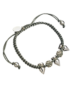 Devora Libin Jewels Silver Stella Spiked Shamballa Bracelet